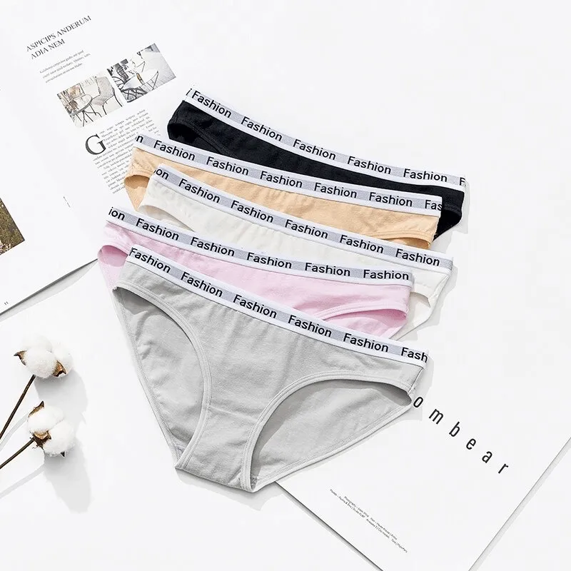 1 Pcs Cotton Elastic Waist Soft Briefs / Sports Underwear for Women - SF0697