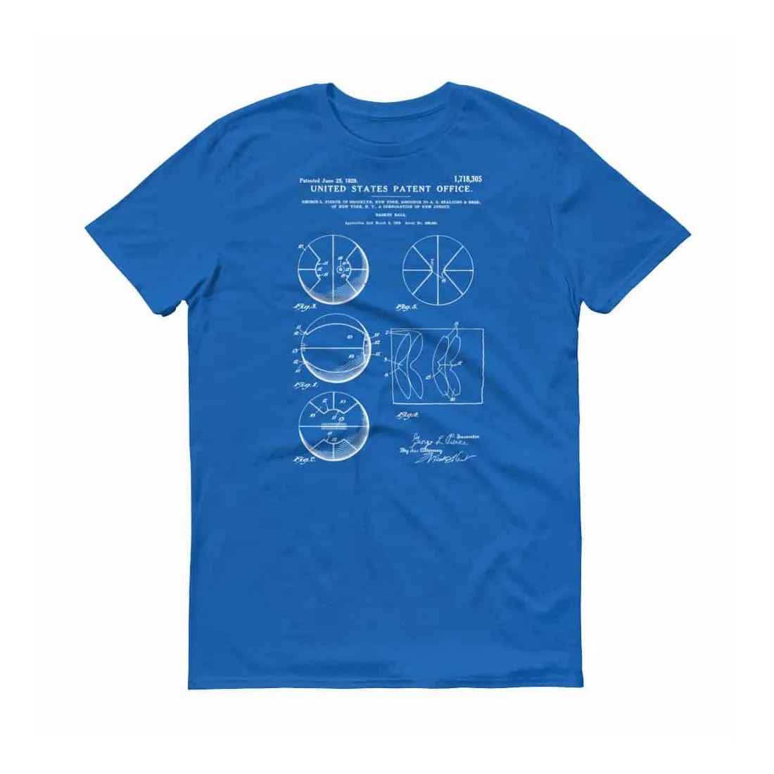 1929 Spalding Basket Ball Patent T-Shirt - Basketball t-shirt, Basketball Patent, Old patent t-shirt, Basketball Gift, Sport Patent T-Shirt