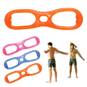 1PCS Silicone Yoga Drawstring Chest Expander Silicone Fitness Elastic Drawcord 8 slimming for weight loss
