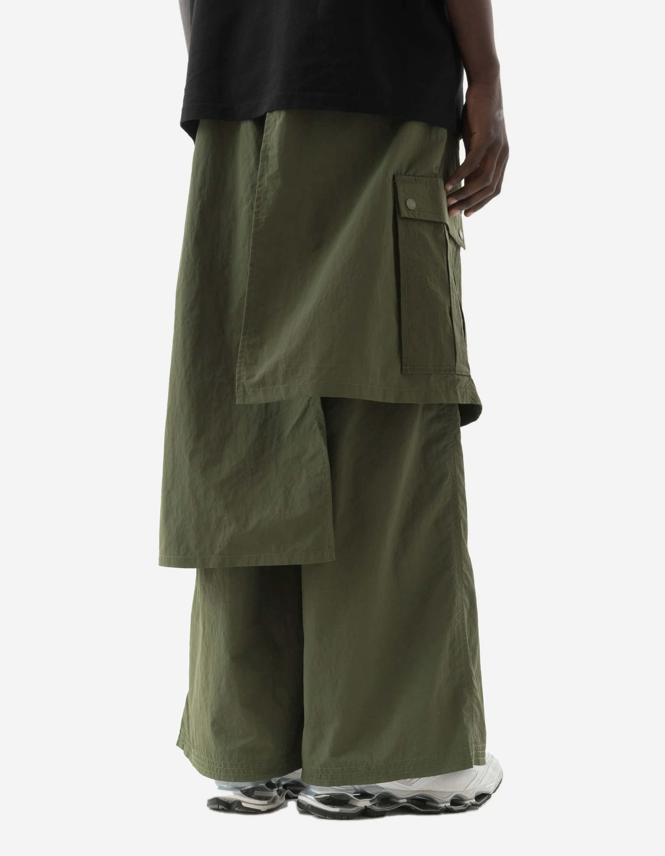 5283 Asym Cargo Hakama Pants WR Olive