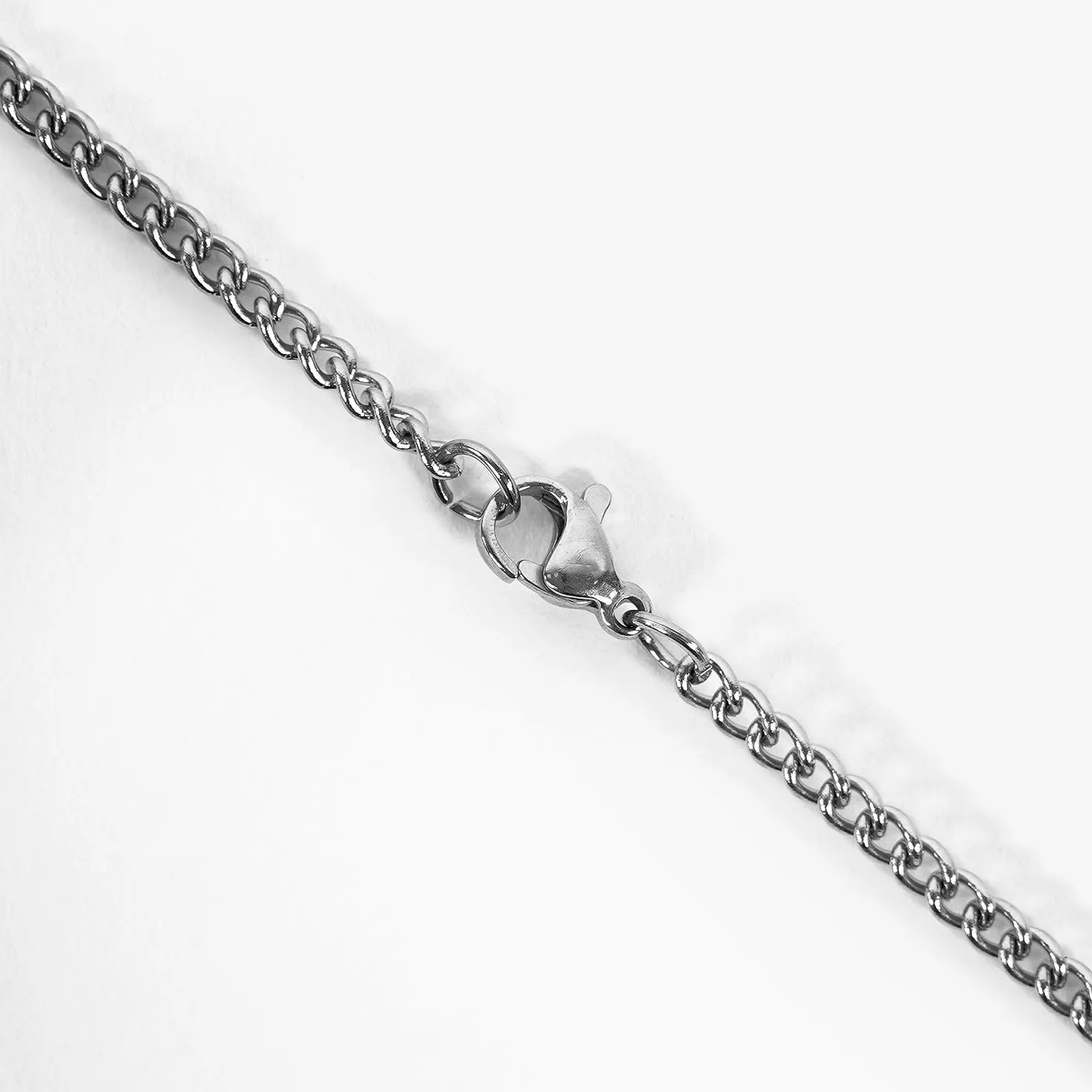 71 Number Pendant with Chain Necklace - Stainless Steel