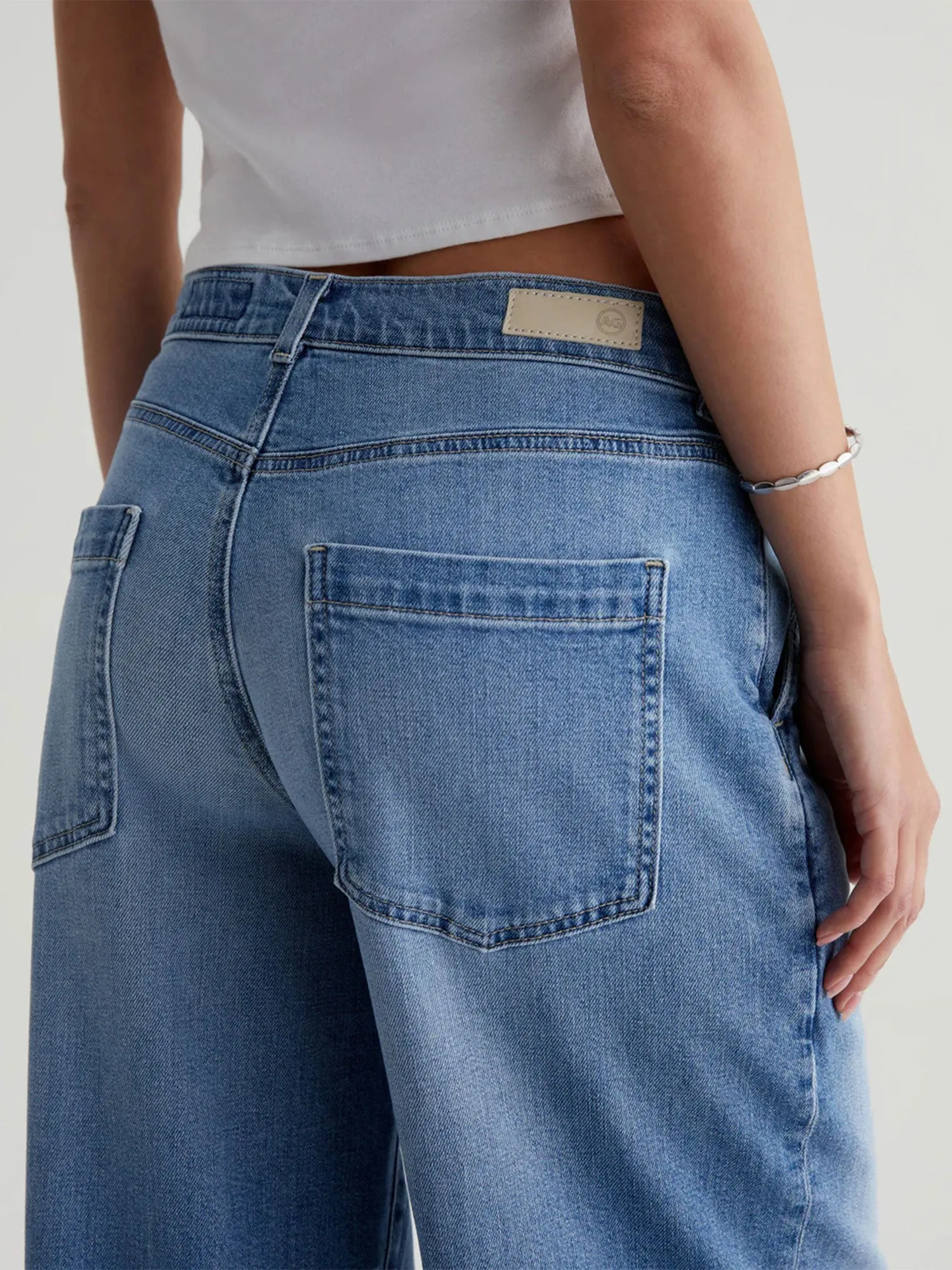 AG Jeans Stella Mid-Rise Palazzo