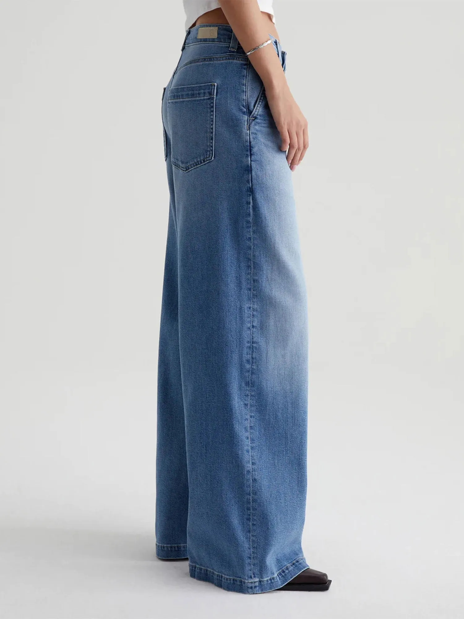 AG Jeans Stella Mid-Rise Palazzo