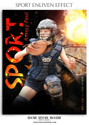 Amery Paul- Softball-Sports Photography Template-Enliven Effects