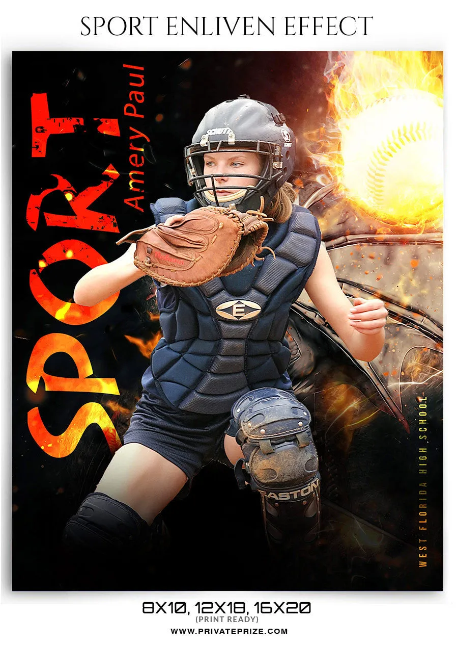 Amery Paul- Softball-Sports Photography Template-Enliven Effects