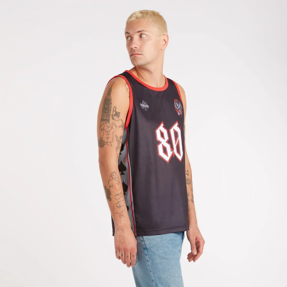 Amplified Mens Live To Win Motorhead Basketball Jersey