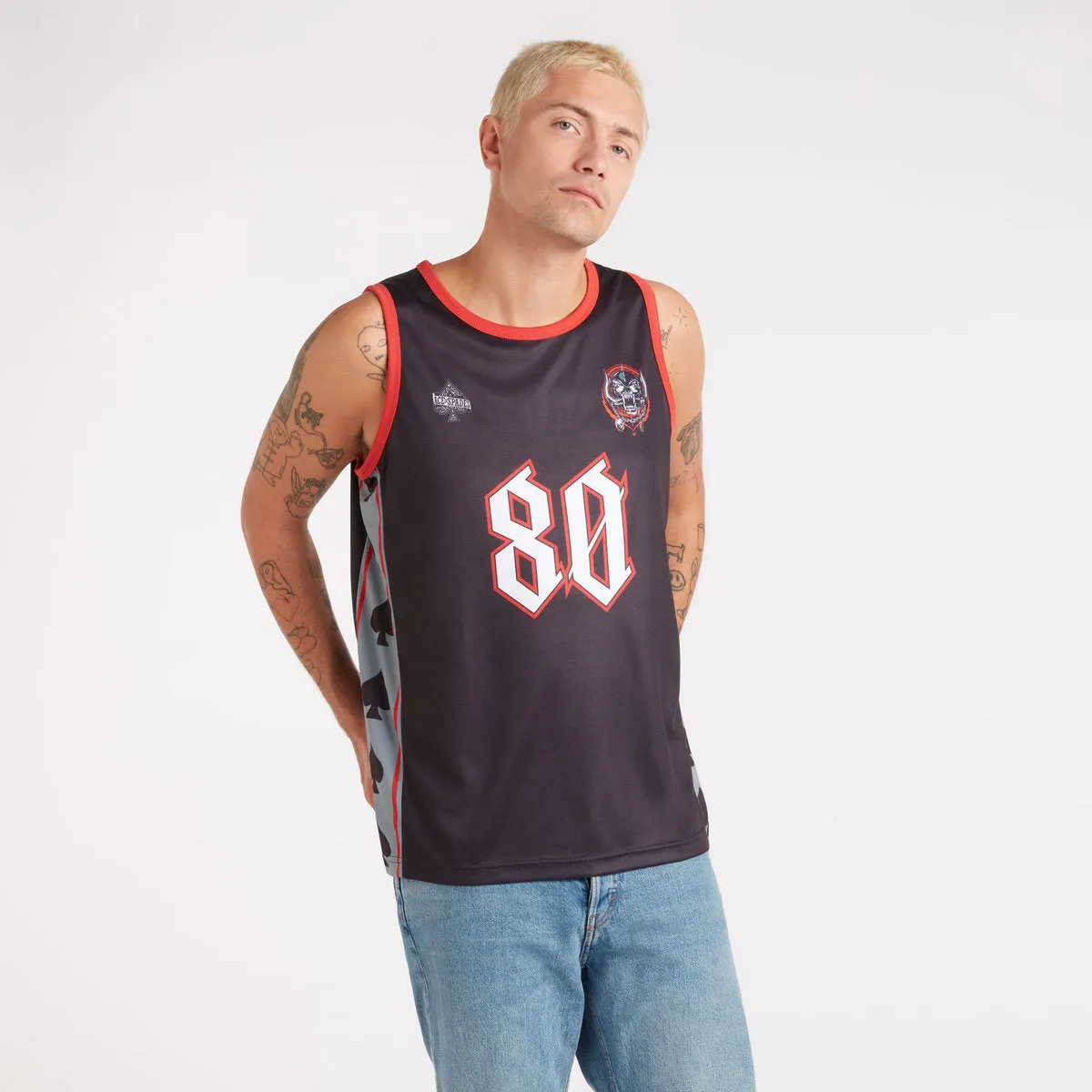 Amplified Mens Live To Win Motorhead Basketball Jersey