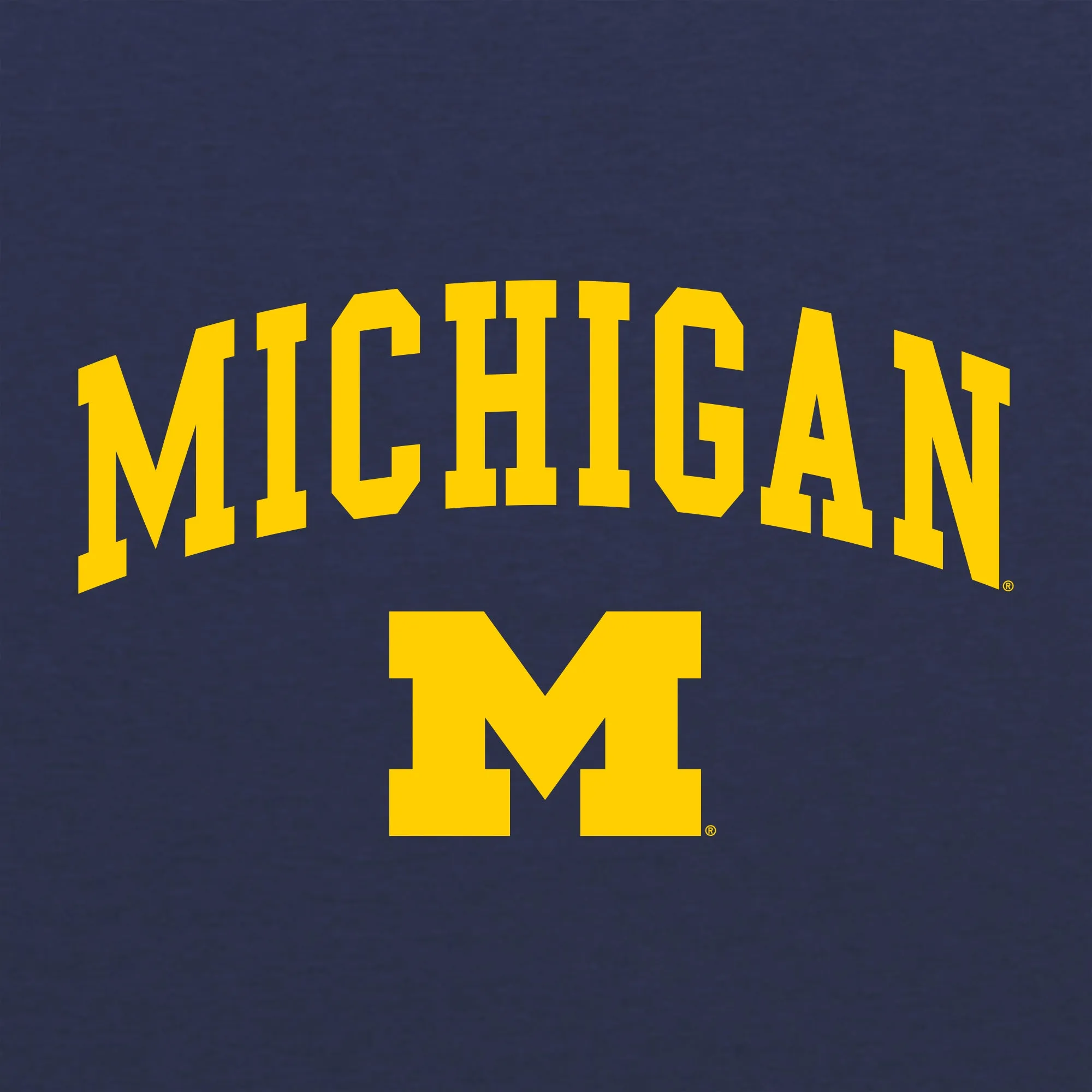 Arch Logo University of Michigan Next Level Triblend Short Sleeve T Shirt - Vintage Navy
