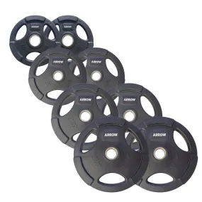 ARROW 100kg Rubber Coated Weight Plate Package