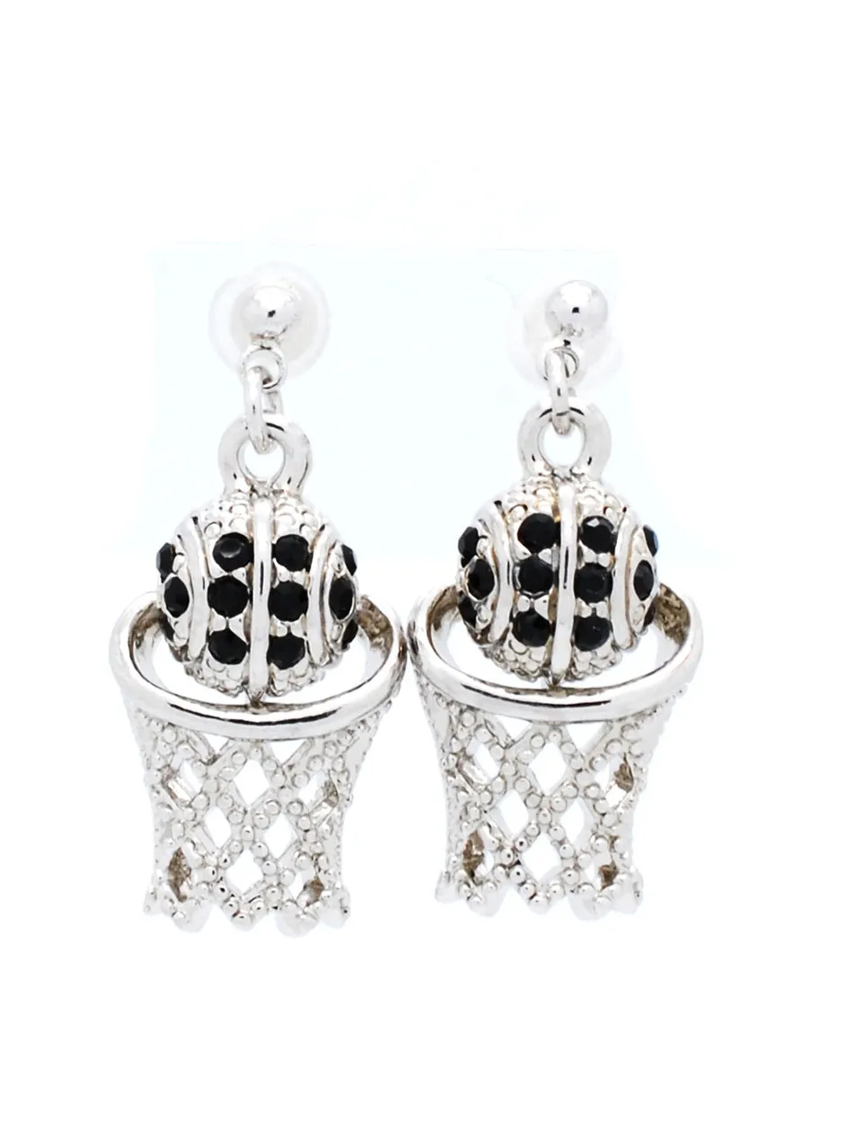 Basketball Earrings POST - Yellow or Black