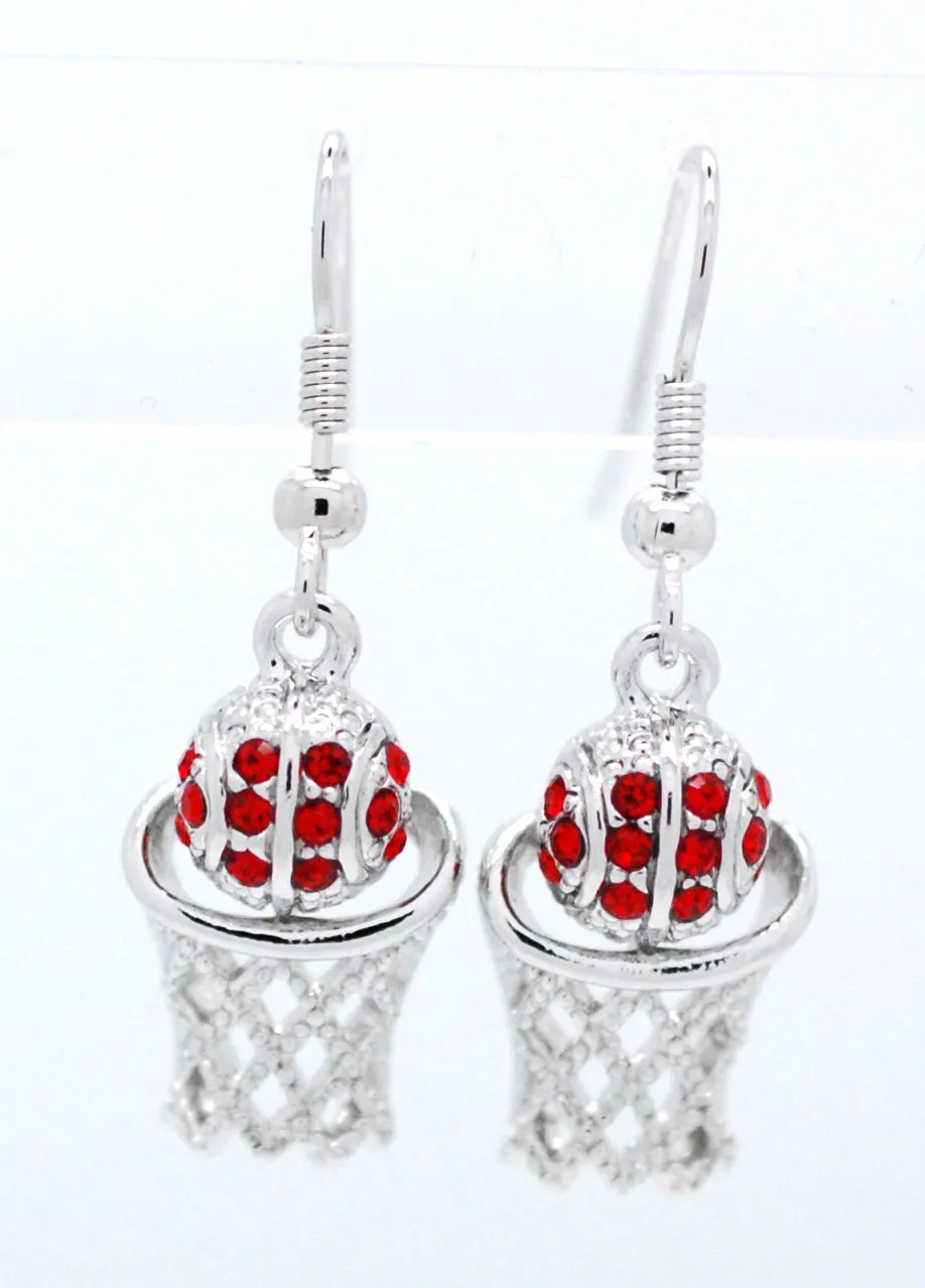Basketball Hoop DANGLE Earrings