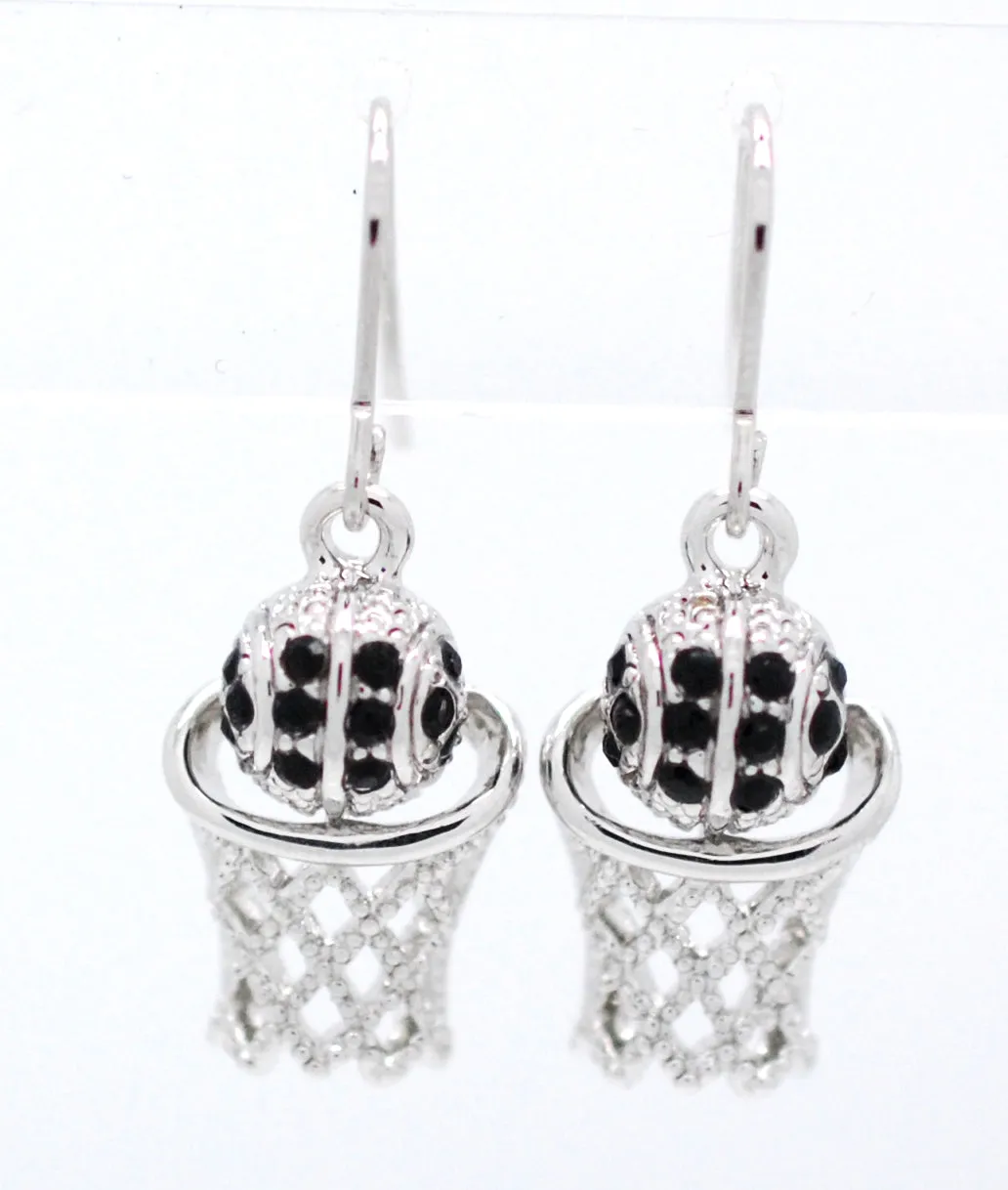 Basketball Hoop DANGLE Earrings