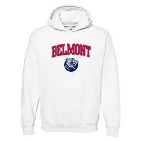 Belmont University Burins Arch Logo Heavy Blend Hoodie - White