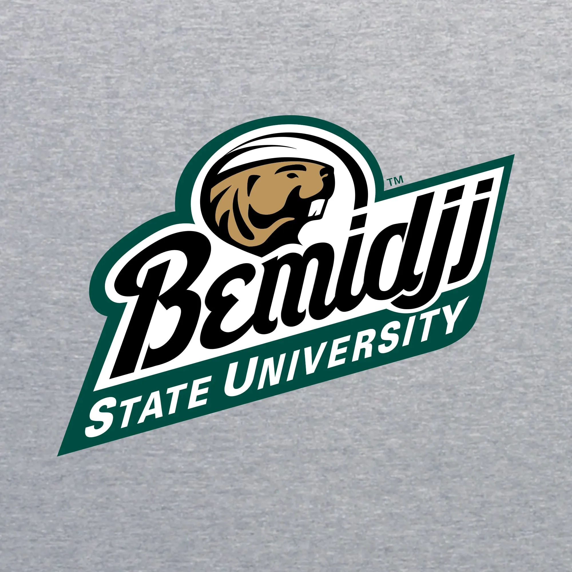Bemidji State Beavers Primary Logo Long Sleeve T Shirt - Sport Grey