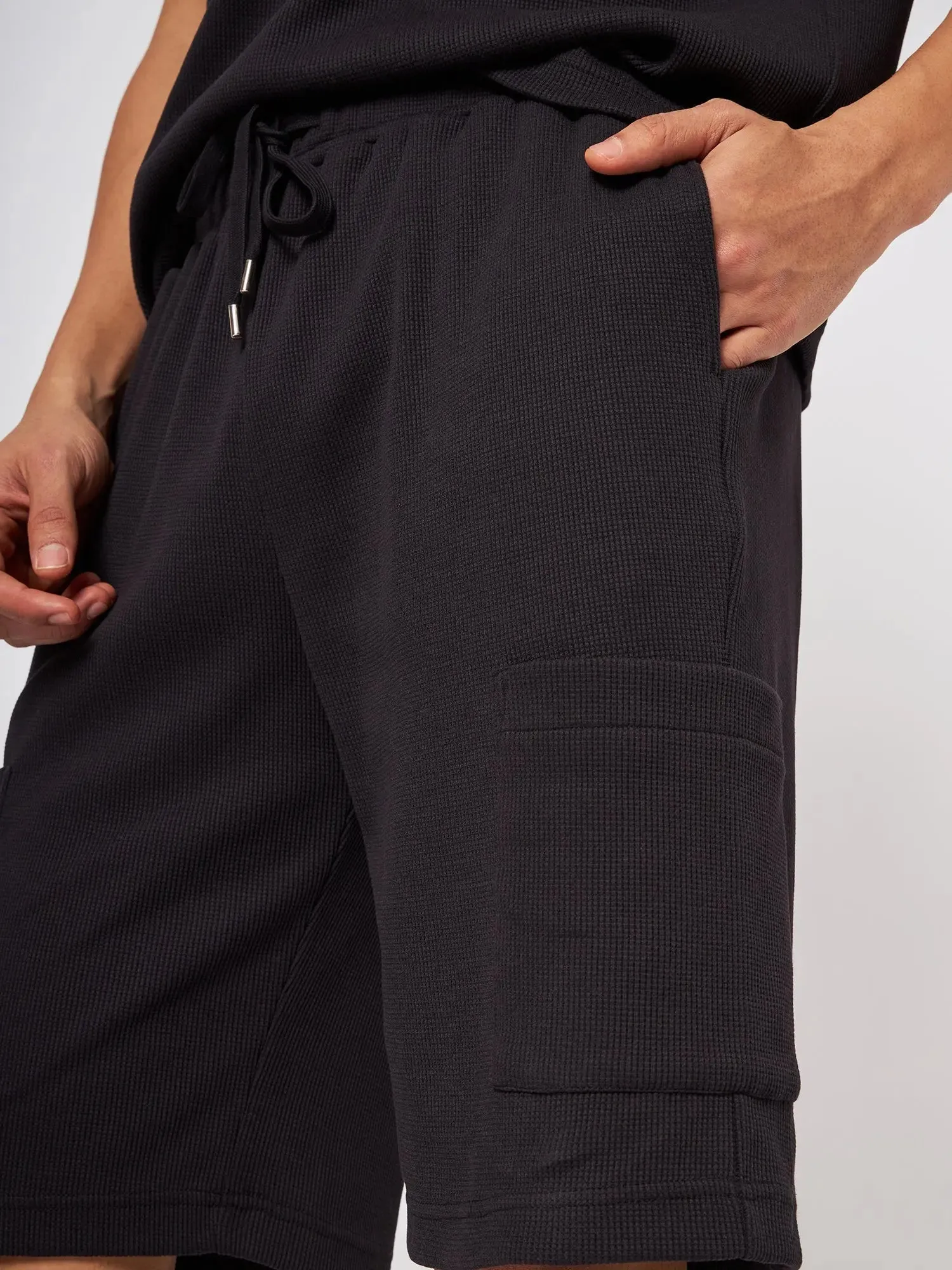 Boston Black Waffle Shorts