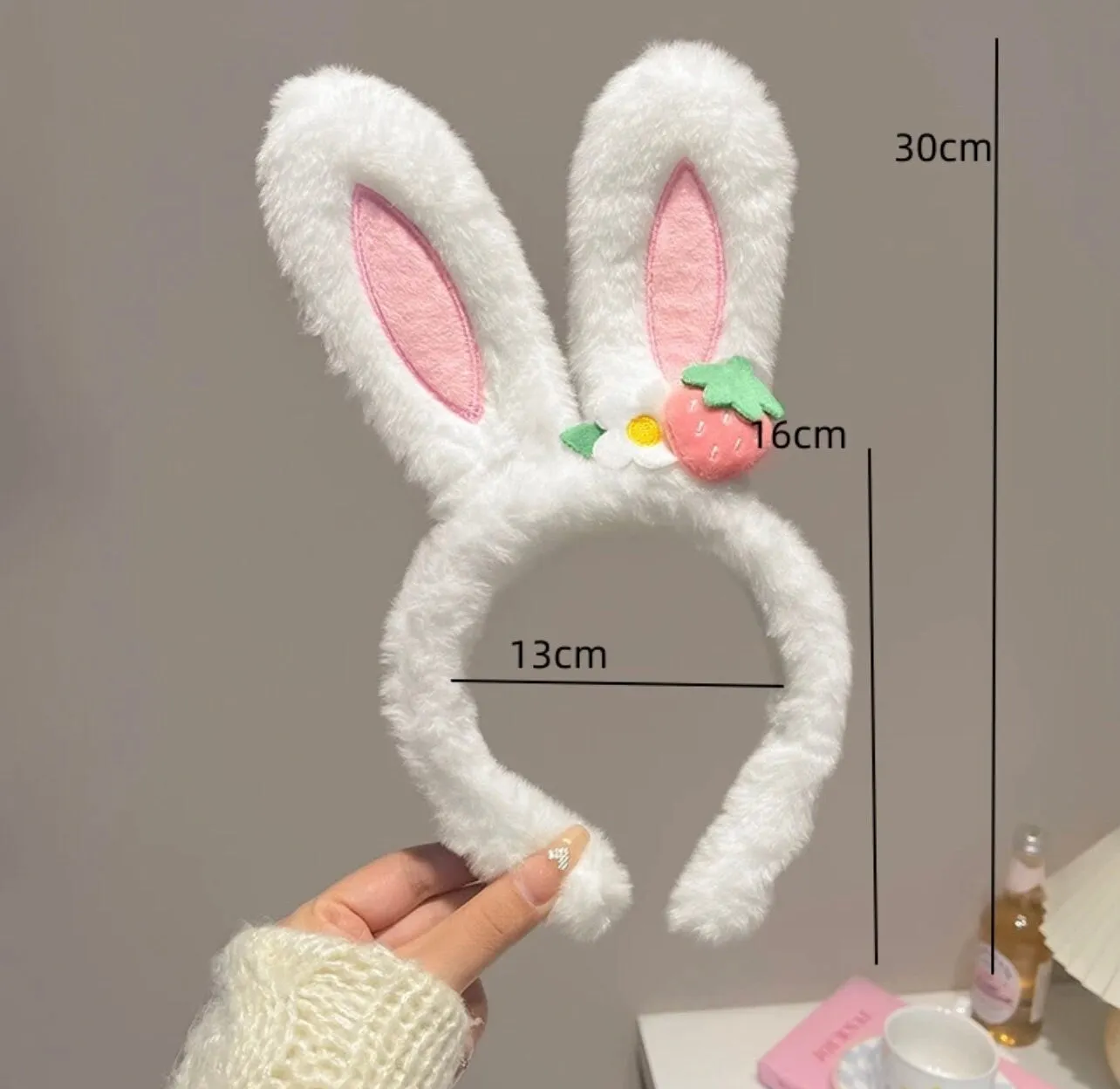 Bunny Ear headbands for Women Girls Plush Rabbit Ear Headbands Easter Costume Bunnys Ear Head Band