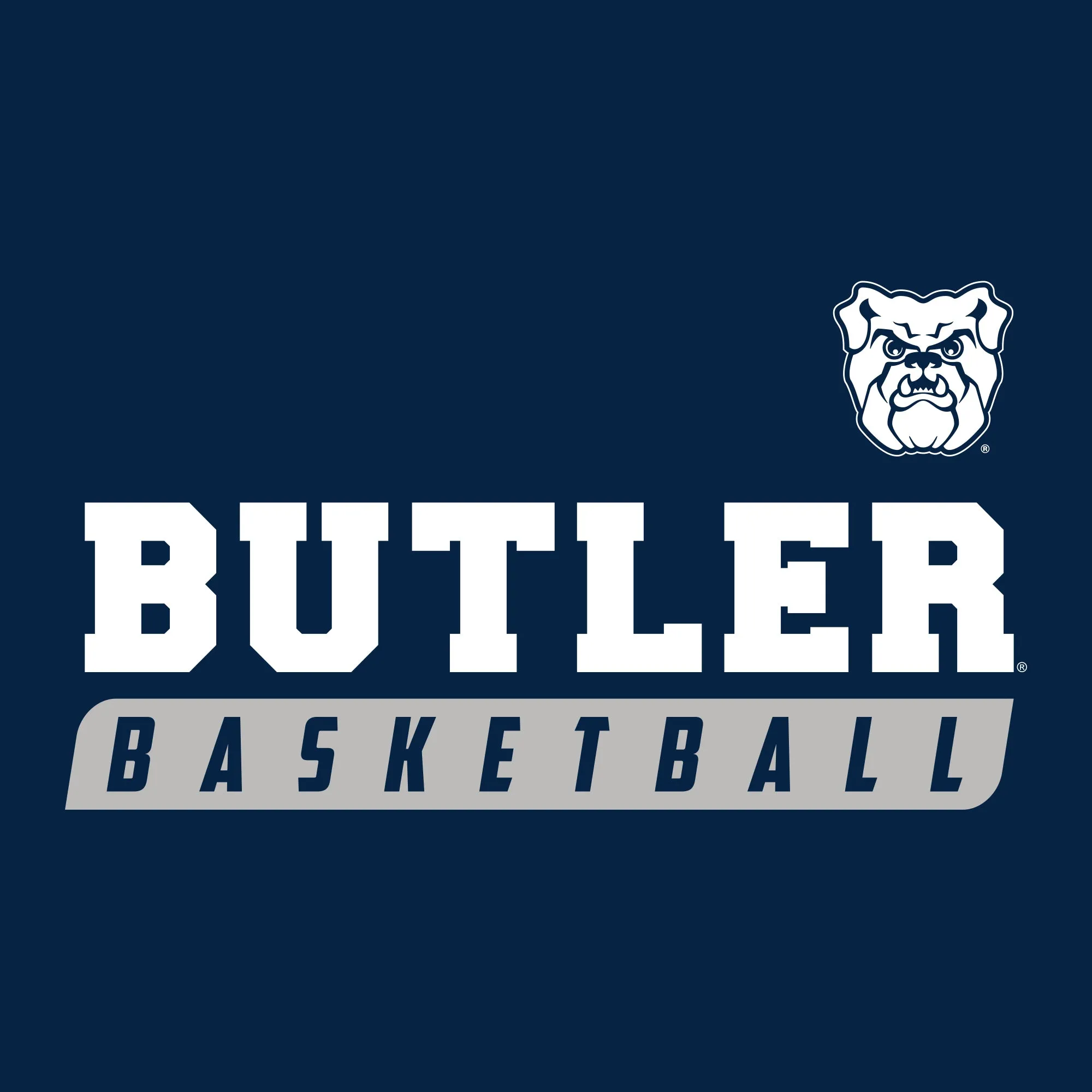 Butler University Bulldogs Basketball Slant Short Sleeve T Shirt - Navy