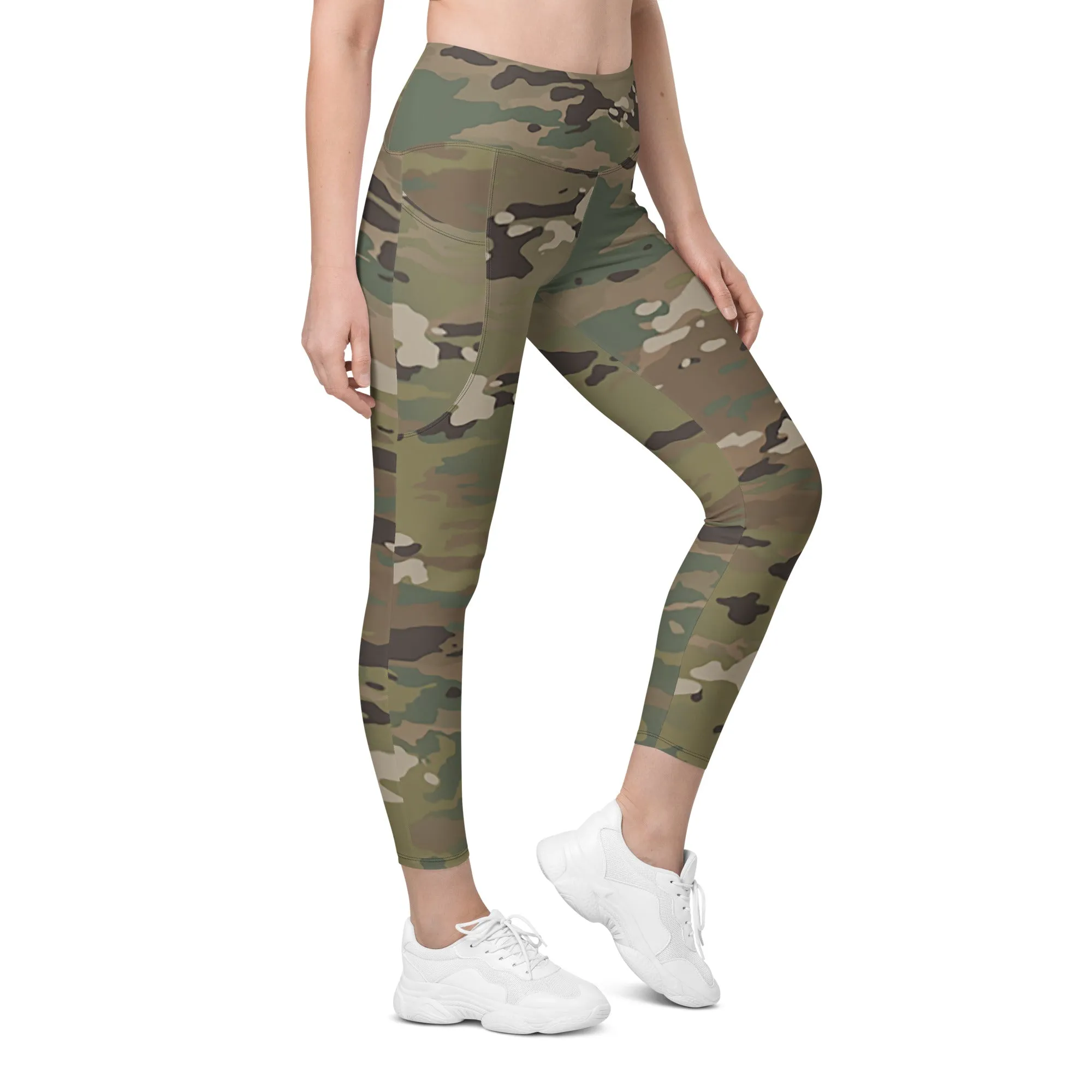 Camo State Defender Yoga Leggings with pockets