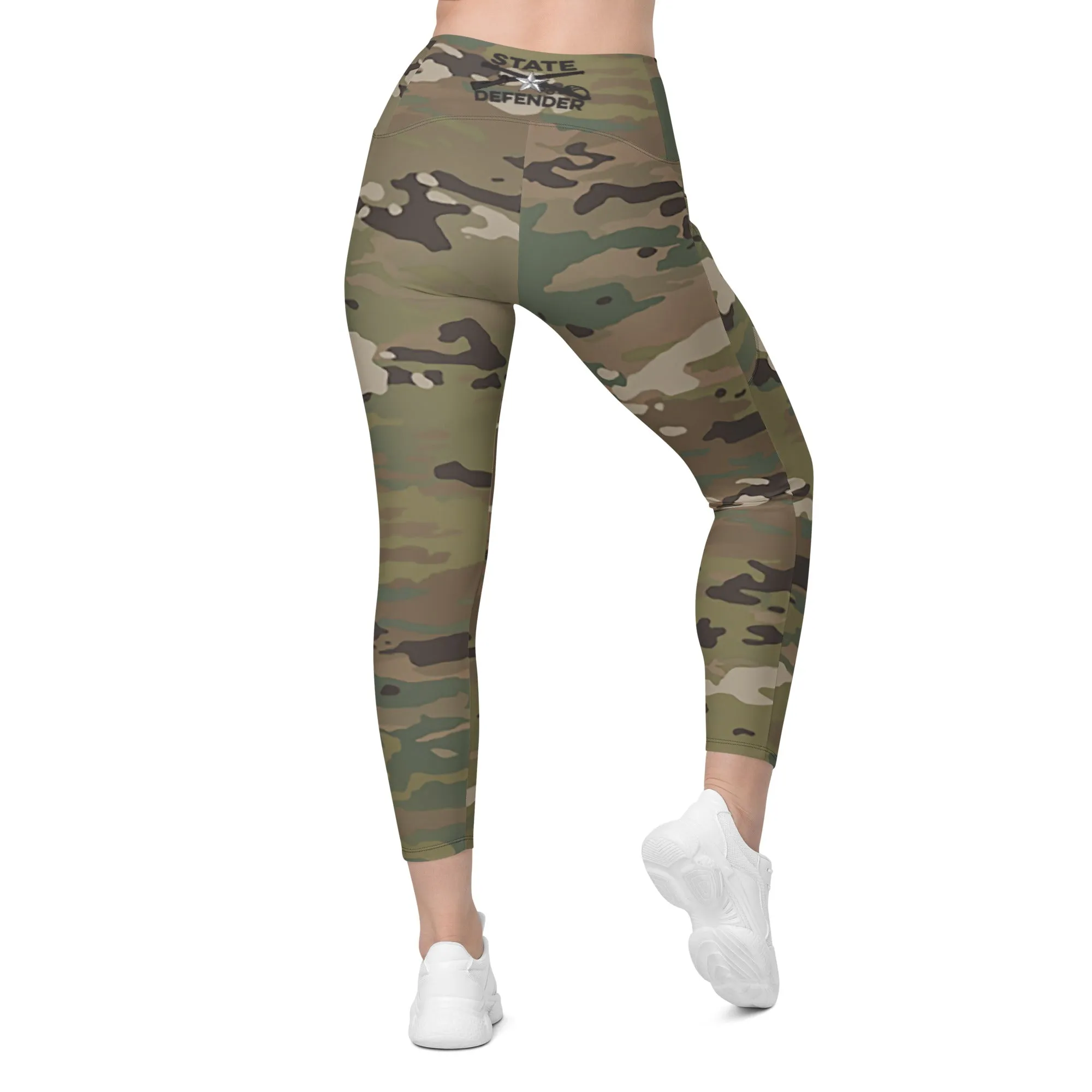 Camo State Defender Yoga Leggings with pockets