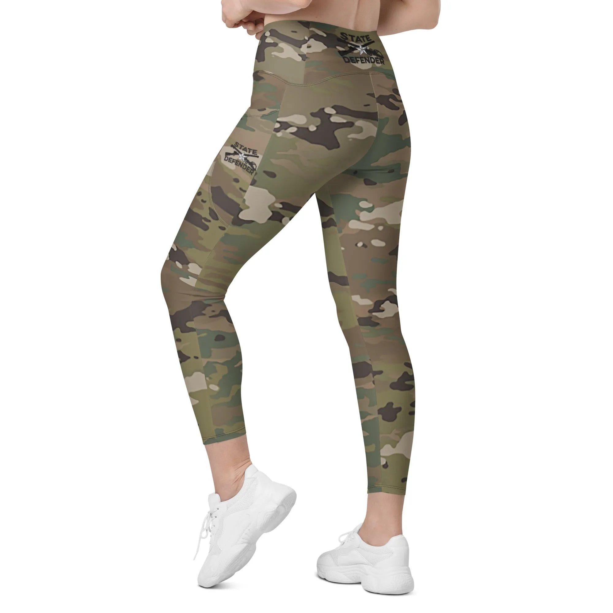 Camo State Defender Yoga Leggings with pockets
