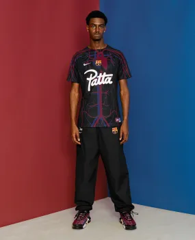 FCB x Patta Culers del Món Men's Patta Script Logo Pre-Match Jersey (Black/White)