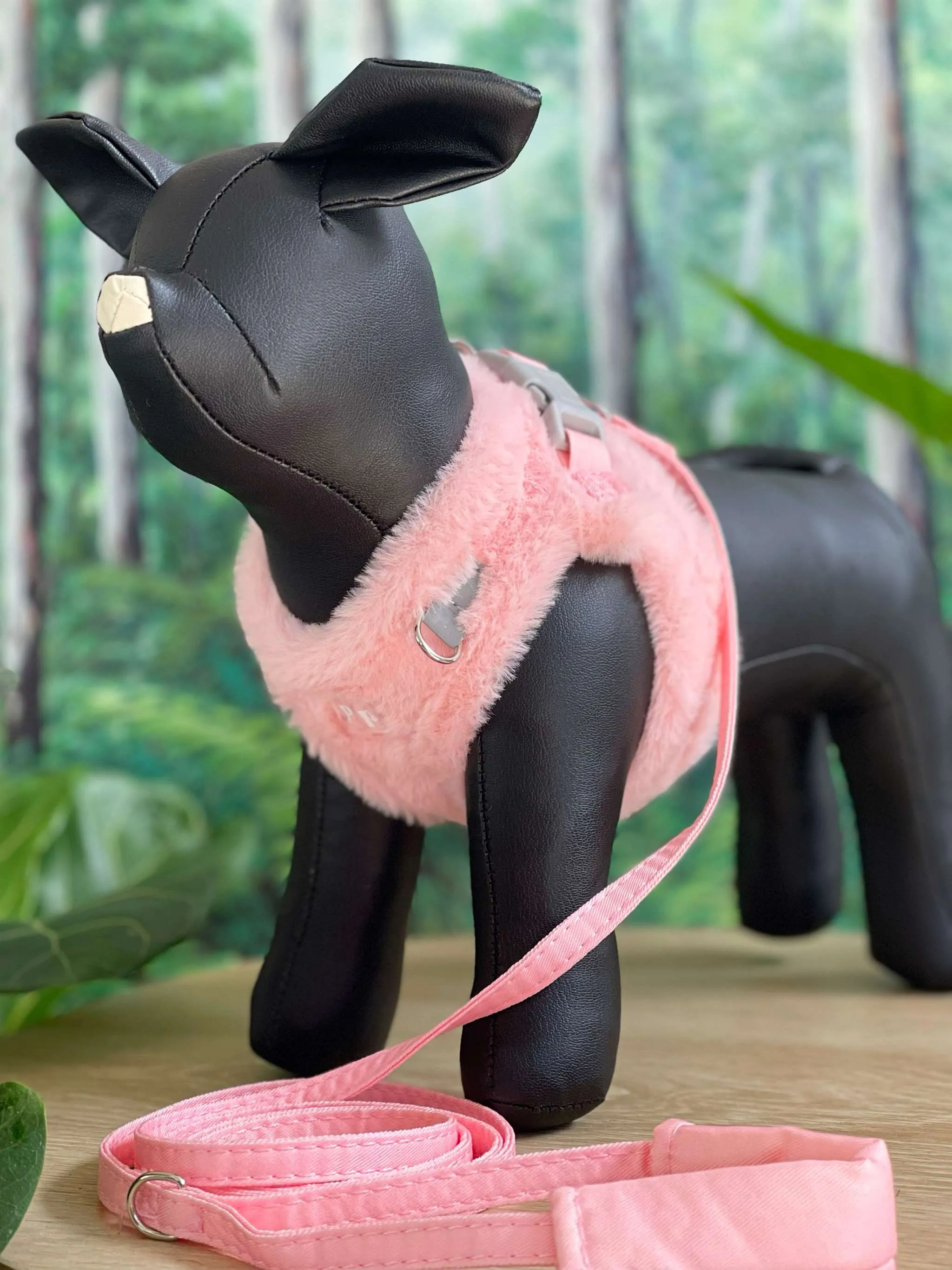 Fur Harness Sets, soft faux fur for small dogs, XXXS-M