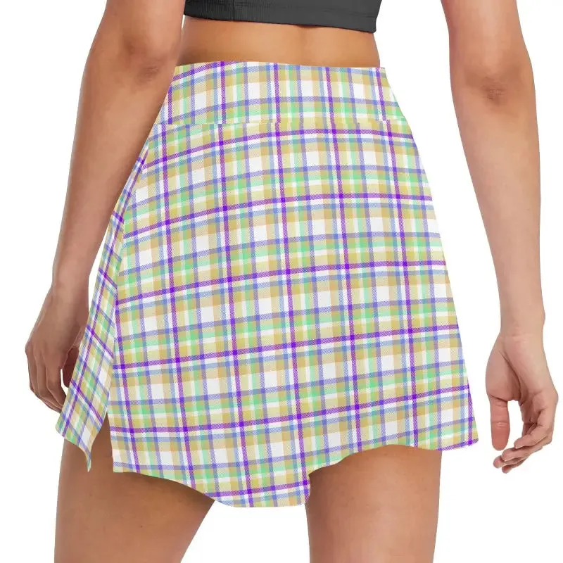 Get Your Groove On with This Pastel Plaid Athletic Skirt