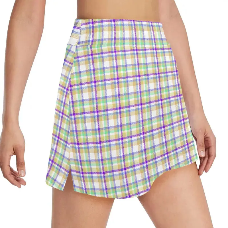 Get Your Groove On with This Pastel Plaid Athletic Skirt