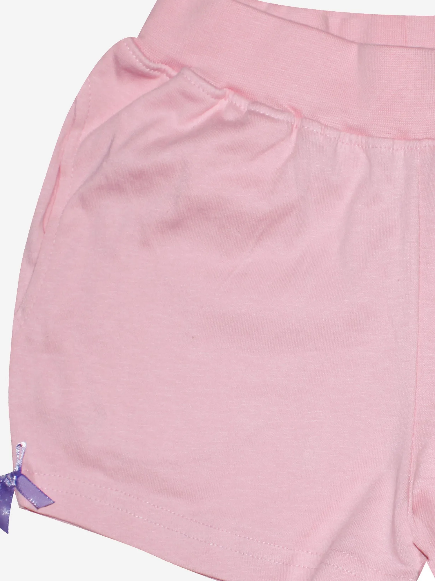 Girls Half Sleeve Tee & Hot Shorts with Back pocket Set