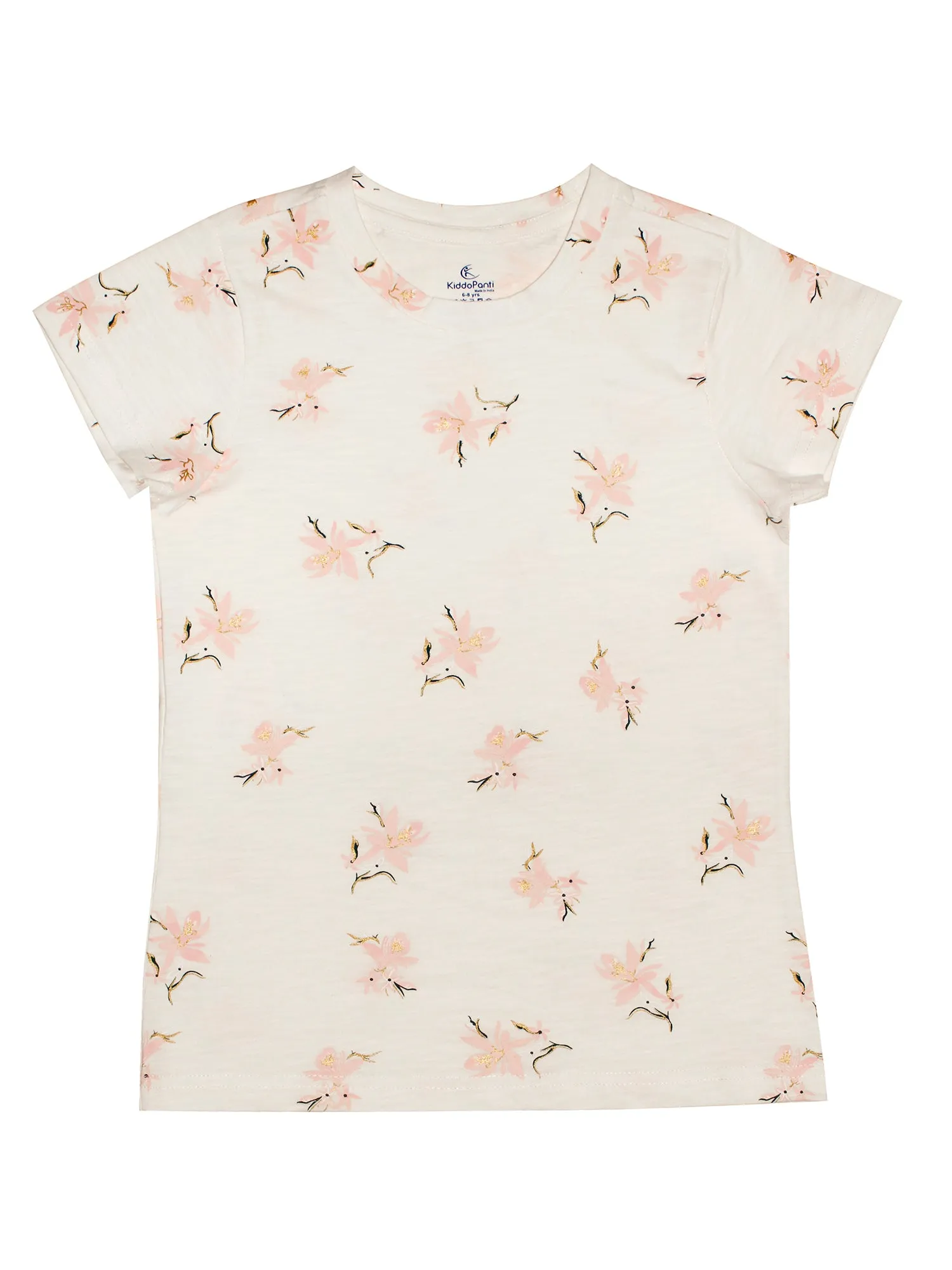 Girls Half Sleeve Tee & Hot Shorts with Back pocket Set
