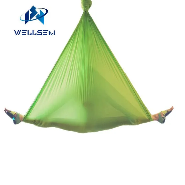 Gold 5m full sets Aerial Yoga Hammock Swing Trapeze AntiGravity Inversion equipment  daisy chain autolock carbiner  ring mount
