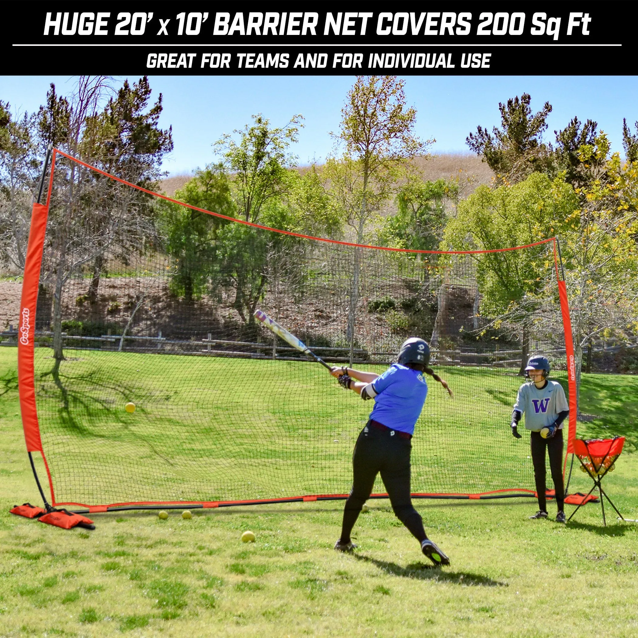 GoSports 20 ft x 10 ft Sports Barrier Net