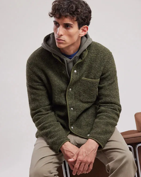 Hartford Jason Knitted Jacket Army