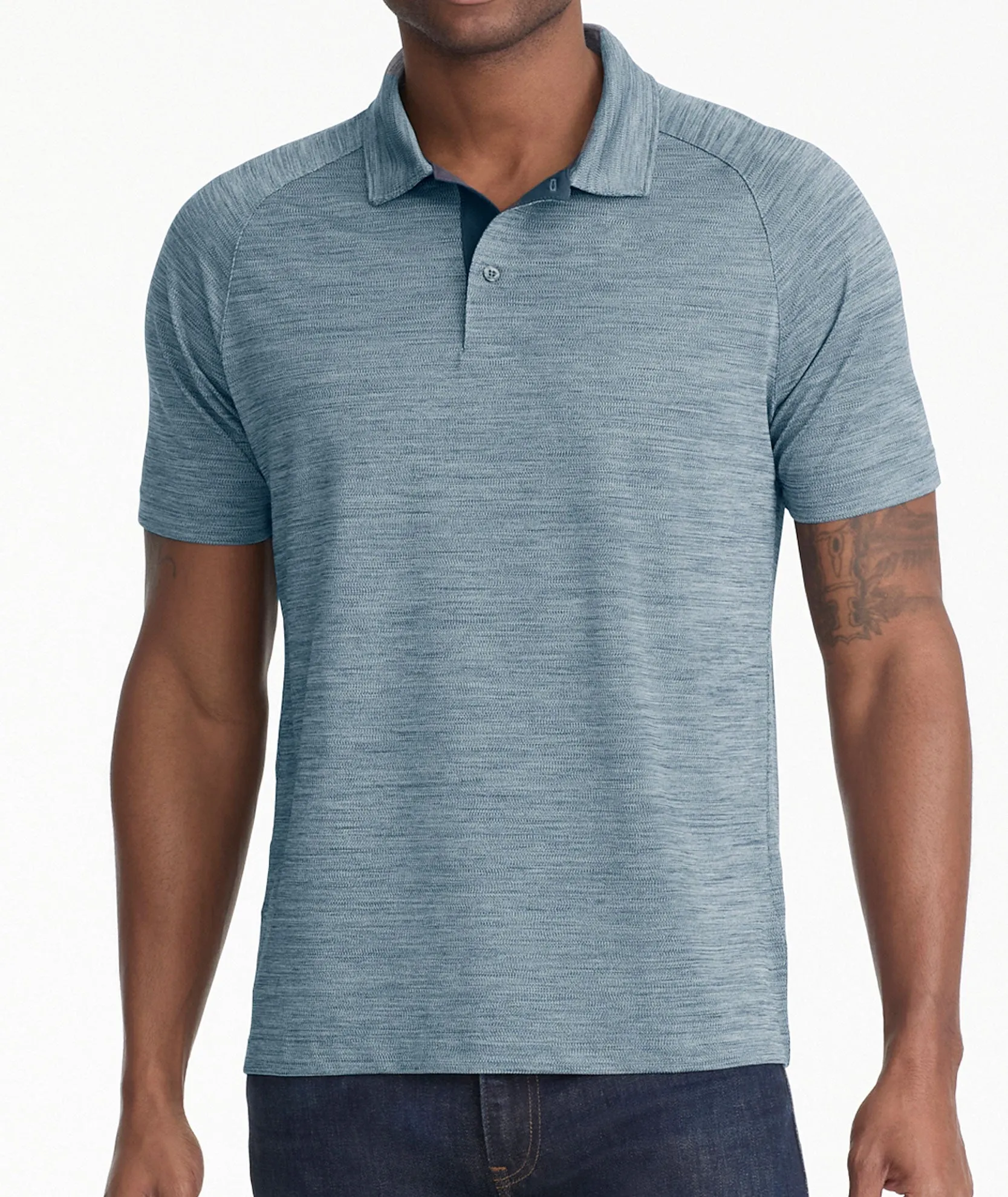 Heathered Performance Polo