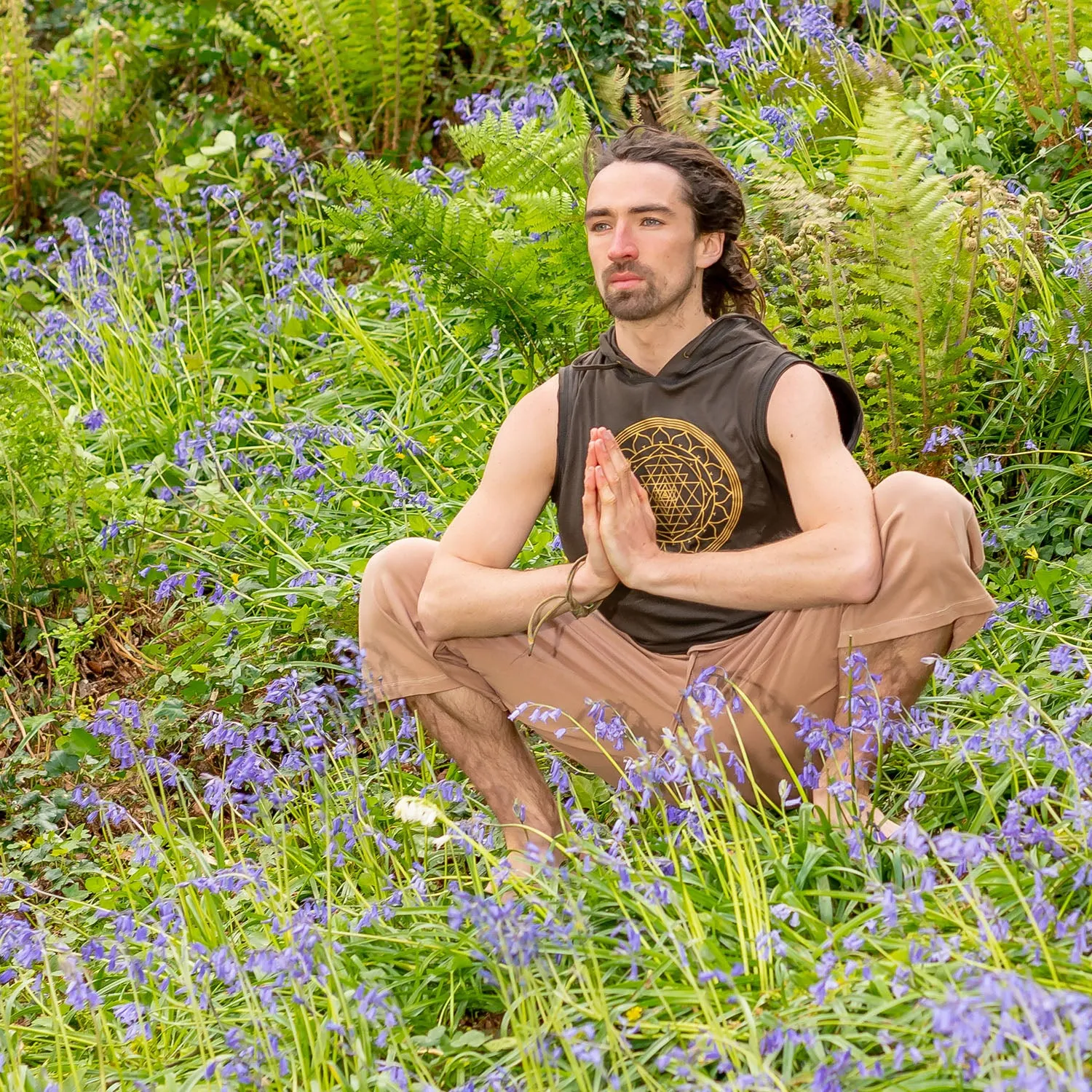 Hooded Singlet - Sri Yantra Print