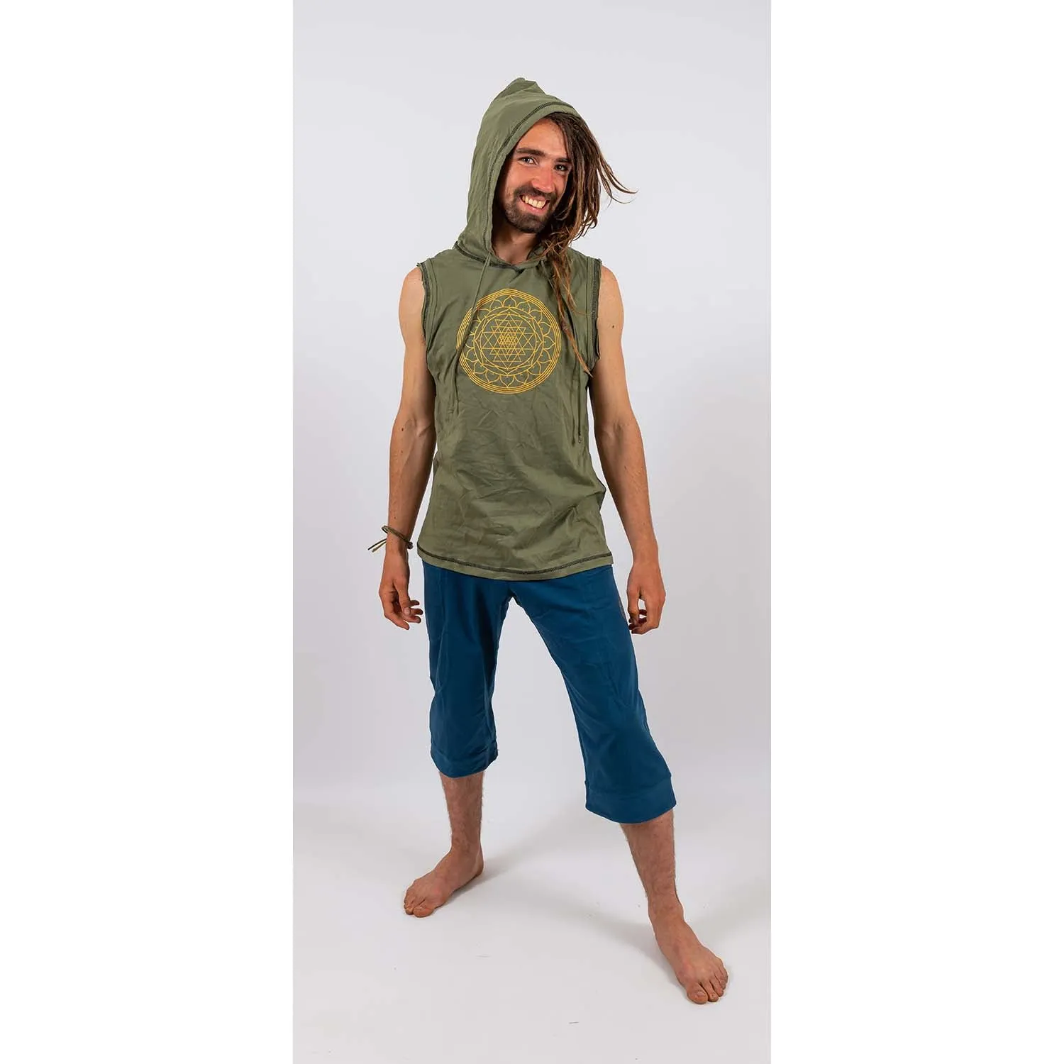 Hooded Singlet - Sri Yantra Print