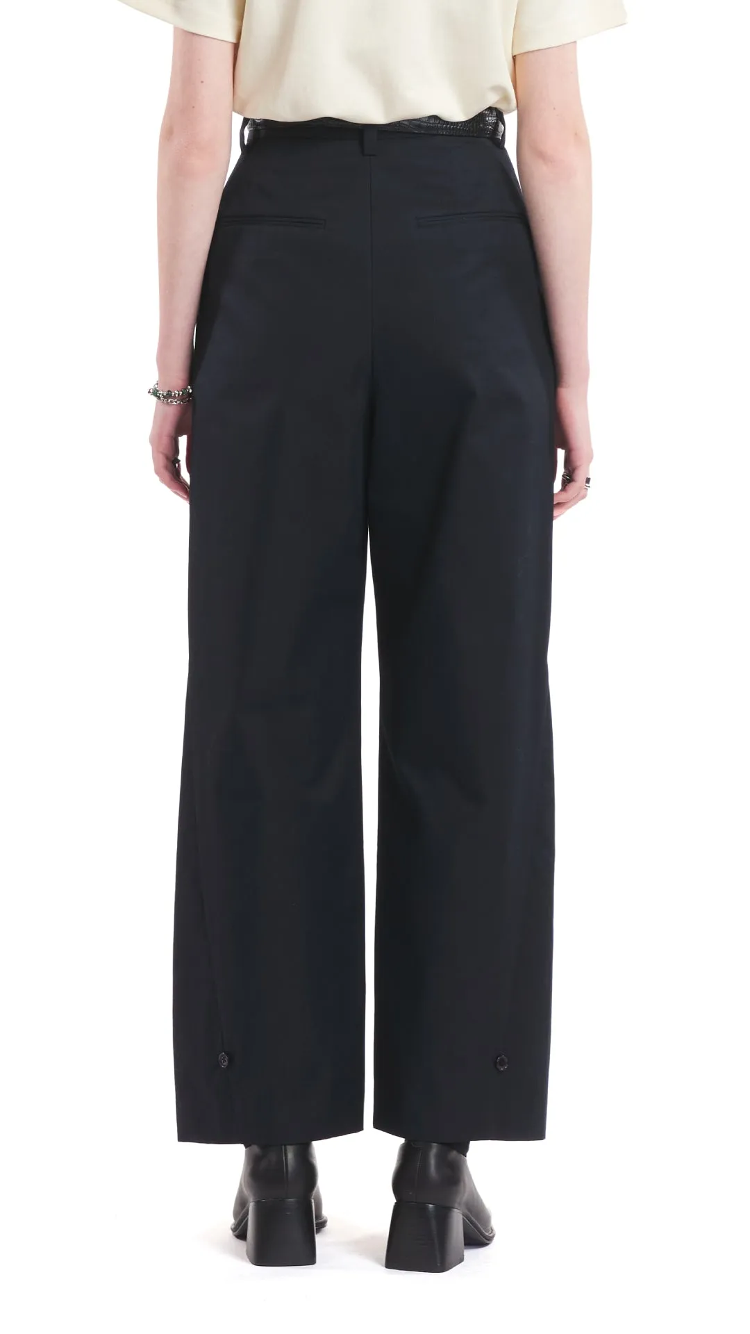 Ladies Buckle Wide Leg Pants
