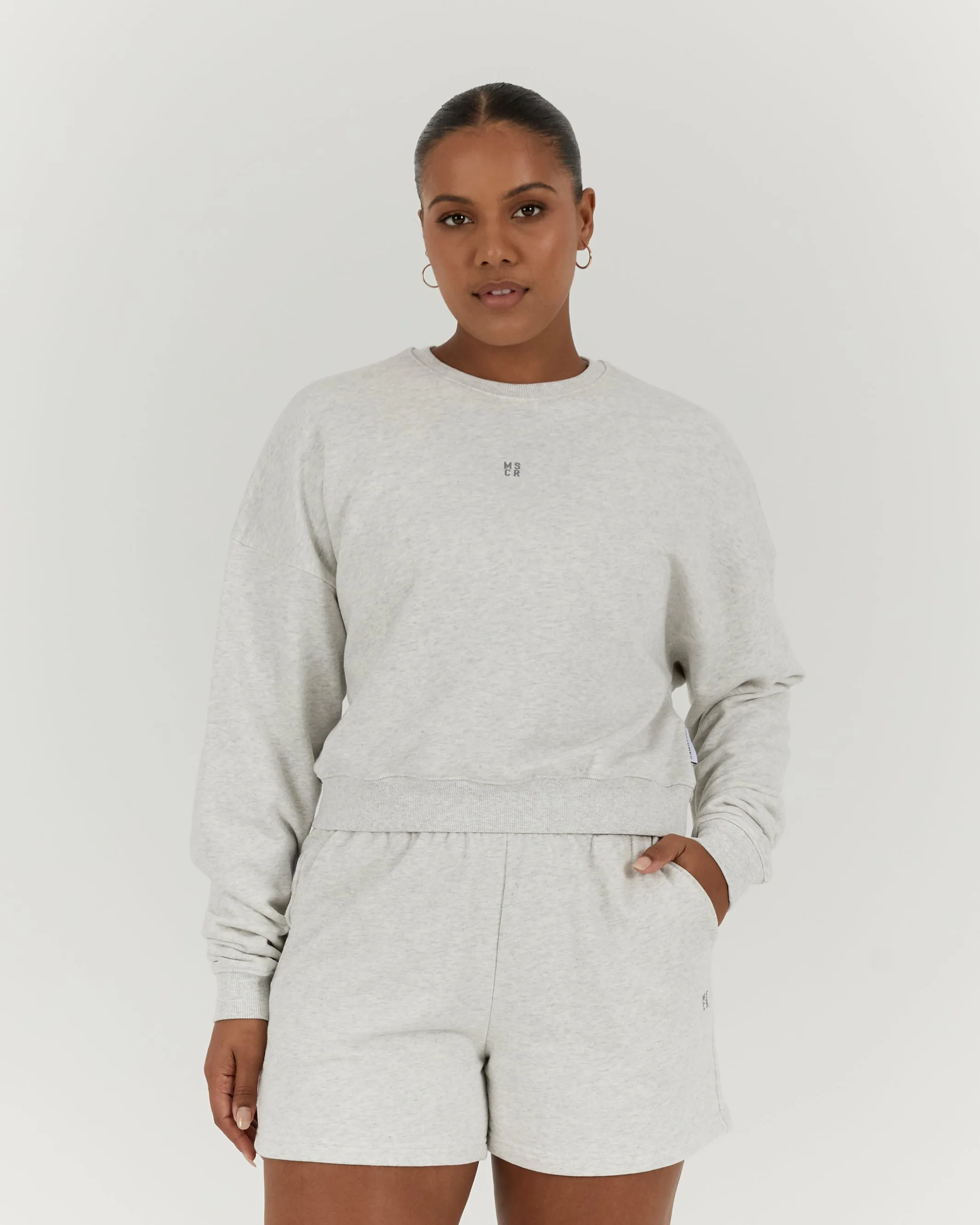 LEISURE CREW JUMPER - ICE GREY