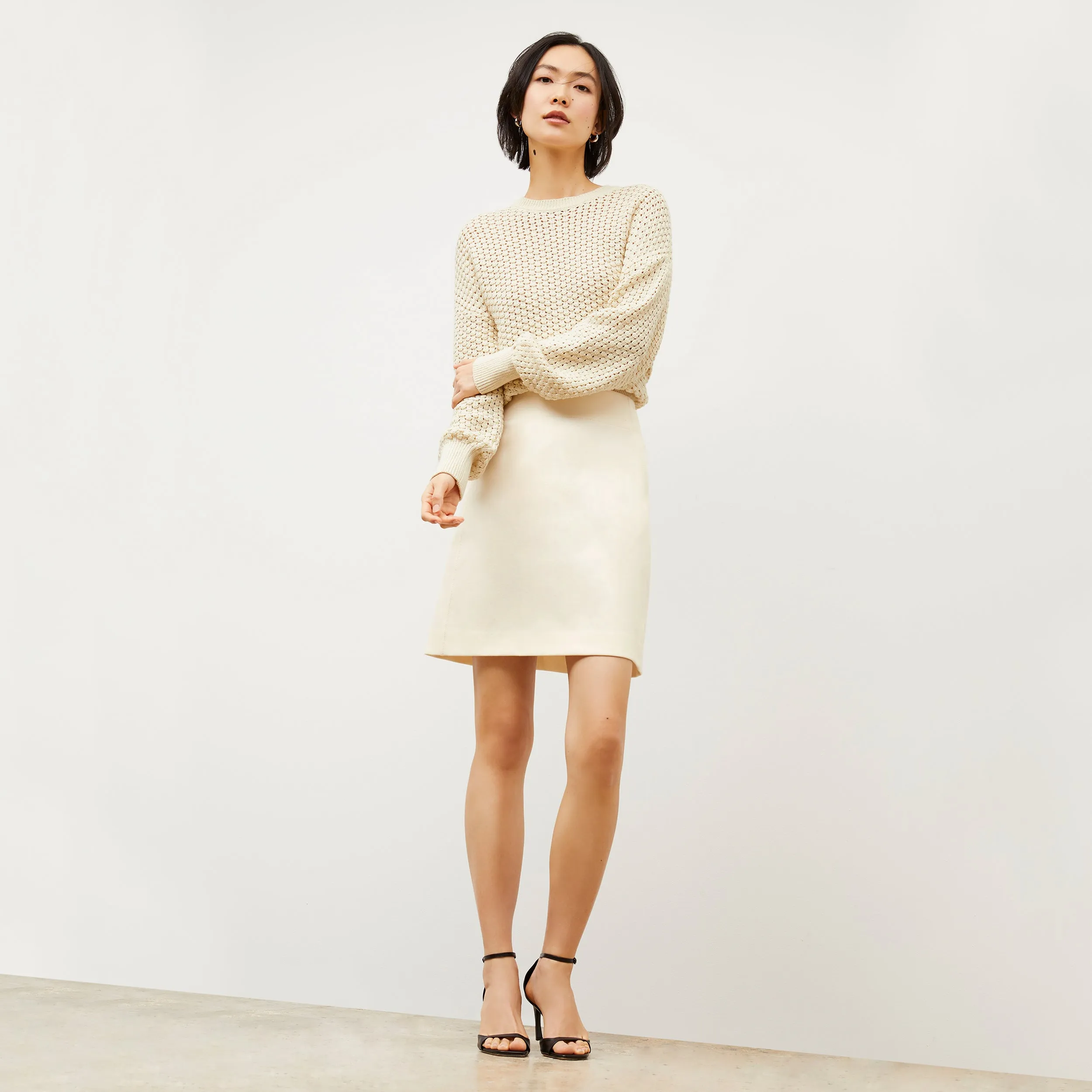 Liam Sweater - Popcorn Knit :: Coconut