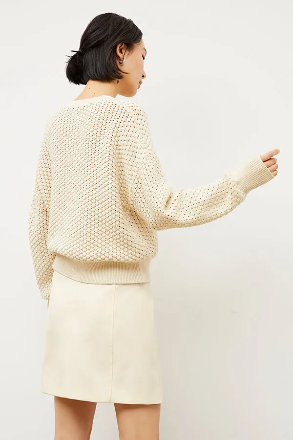 Liam Sweater - Popcorn Knit :: Coconut