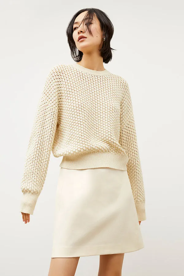 Liam Sweater - Popcorn Knit :: Coconut