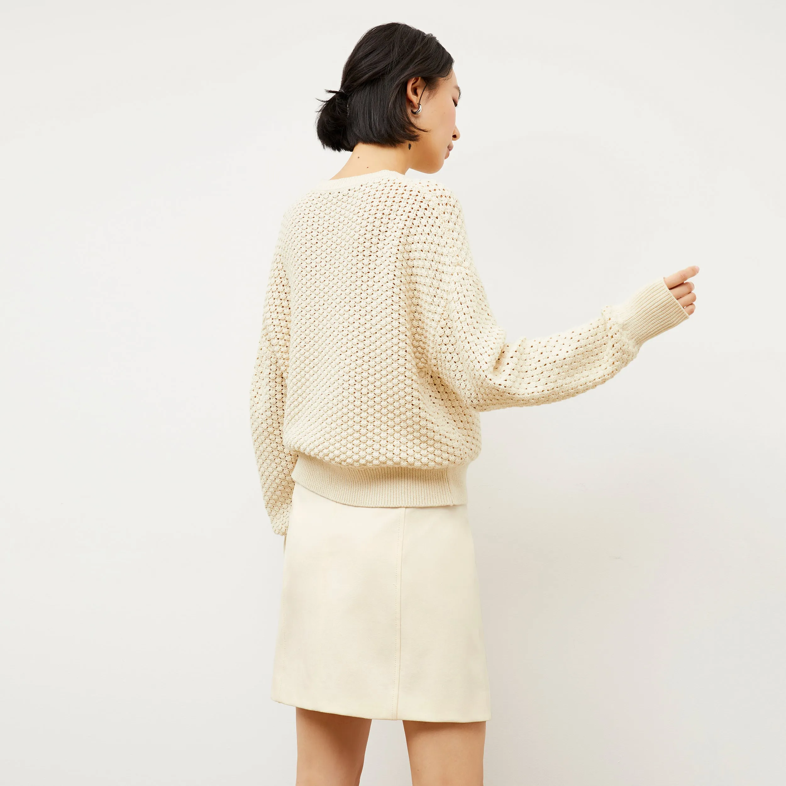 Liam Sweater - Popcorn Knit :: Coconut