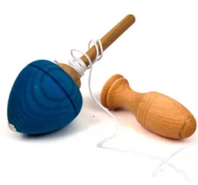Mader Pull String Wooden Spinning Top