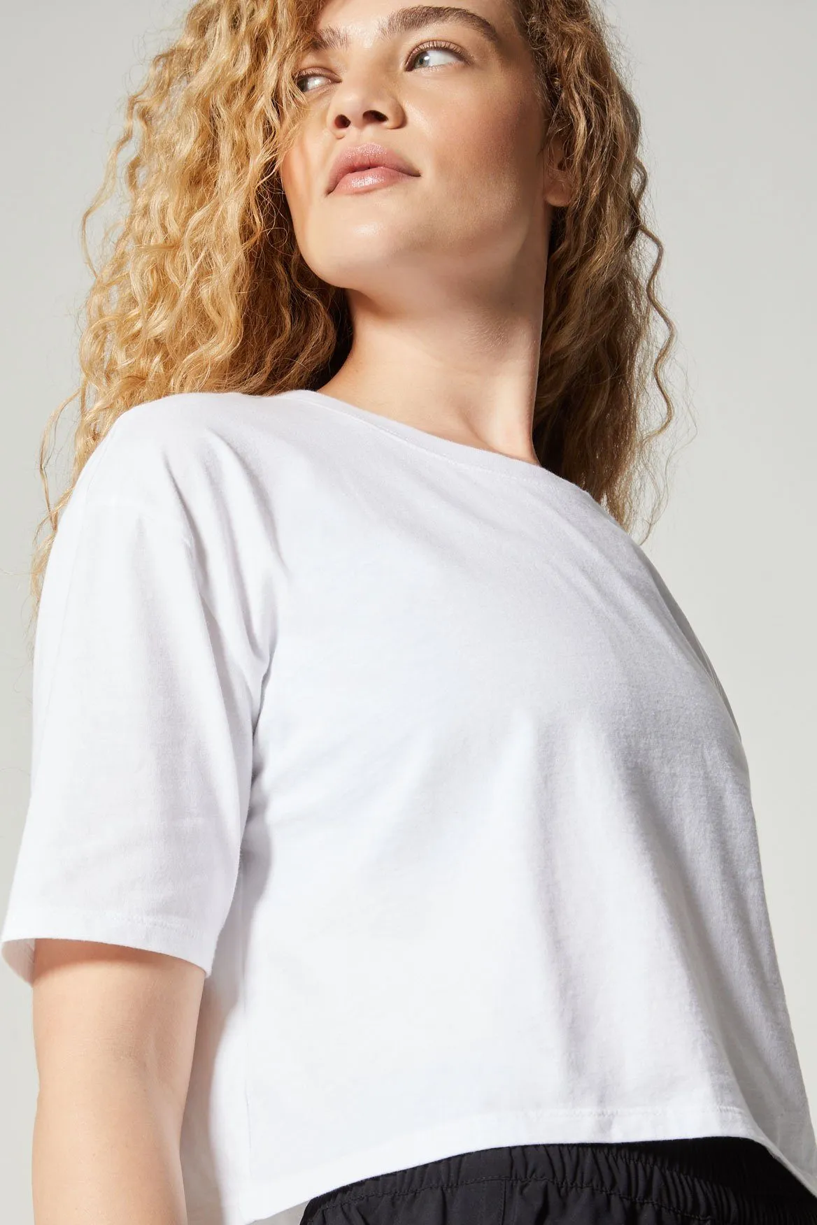Marisa Cropped Boxy Tee Bright White