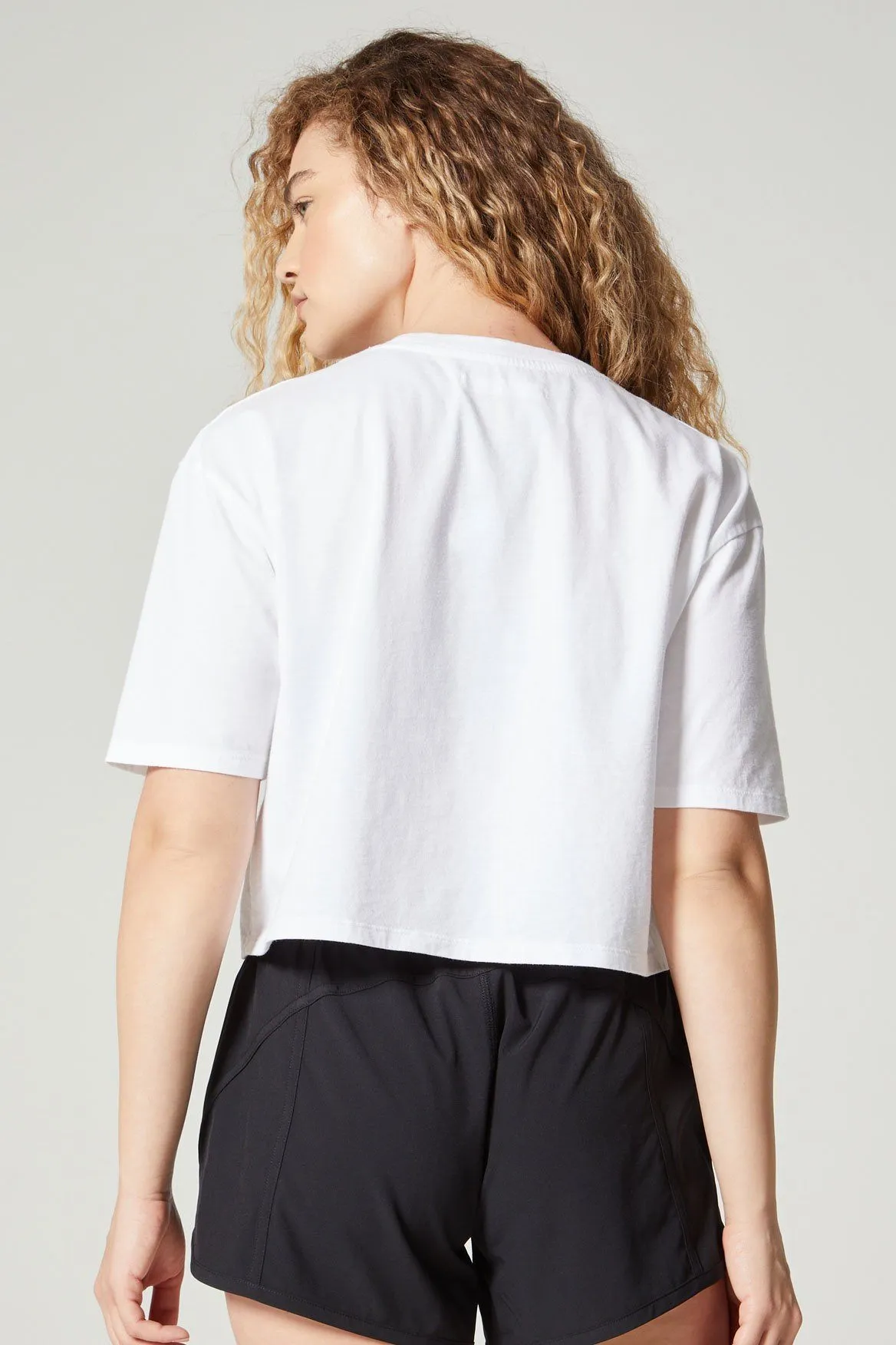Marisa Cropped Boxy Tee Bright White