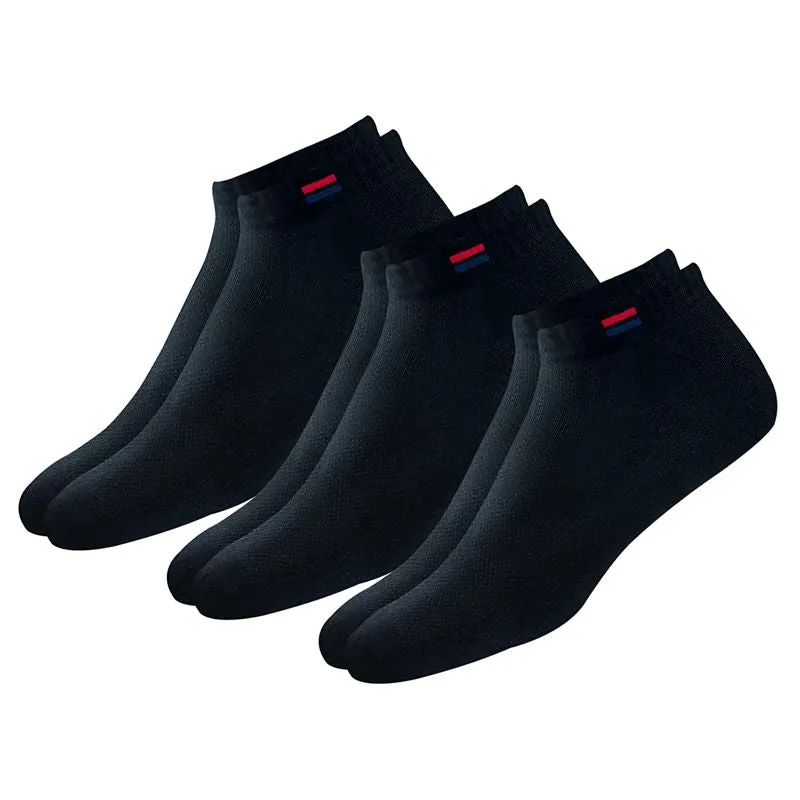 Men Sports Socks Black 3 Pack - Case of 4