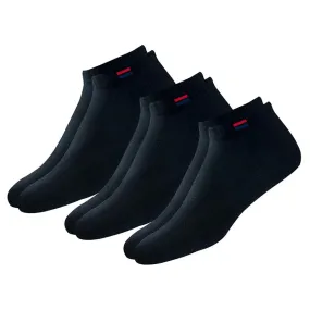 Men Sports Socks Black 3 Pack - Case of 4