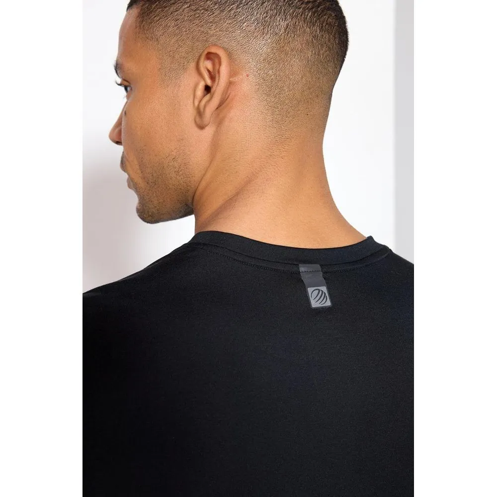 Mens Dynamic T-Shirt with Under Arm Panel - Black