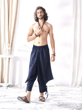 Men's Navy Blue Stylish Gelyu Hippie Boho Harem Pants For Yoga Dance Travel