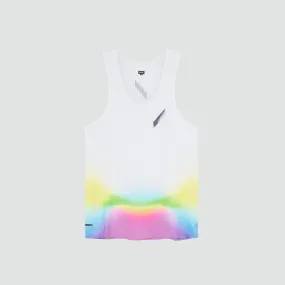 Men's Race Vest - White/Summer Rainbow